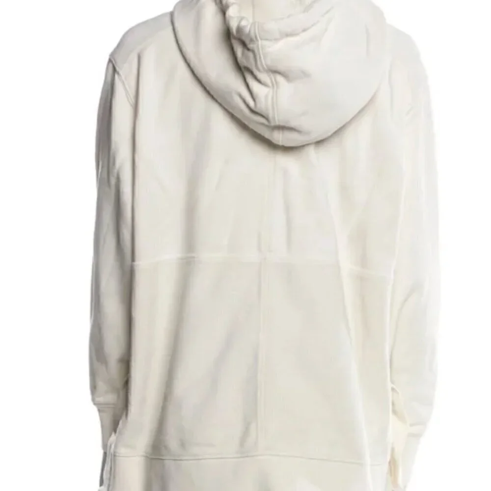 La Ligne Super Half Zip Hoodie Sweatshirt White Size XS